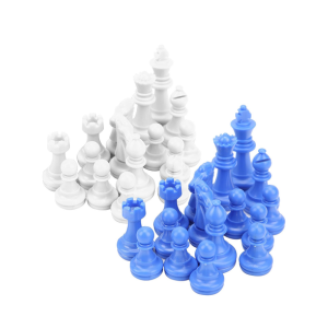 Piezas ajedrez de plástico azul Alvinlite Staunton 3