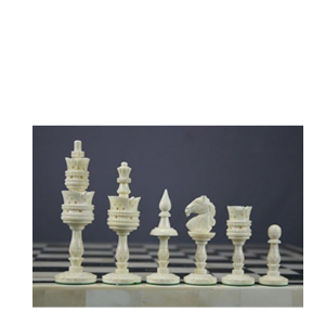 Piezas de ajedrez hechas mano búfalo de hueso craftstore14