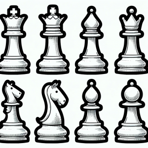 piezas de ajedrez para colorear 1
