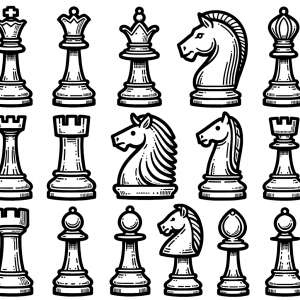 piezas de ajedrez para colorear 2