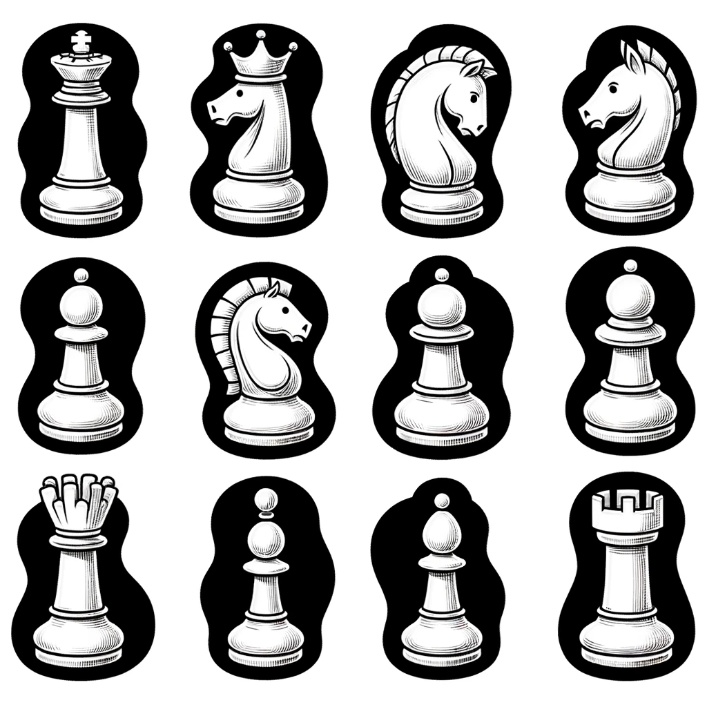 piezas de ajedrez para colorear 5