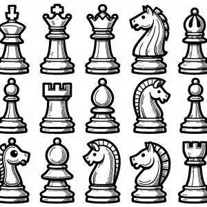 piezas de ajedrez para colorear 6