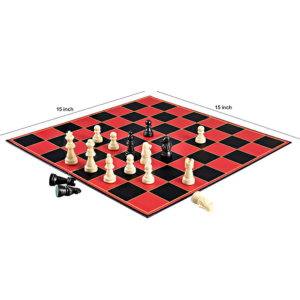 ajedrez barato plastico rojo y negro